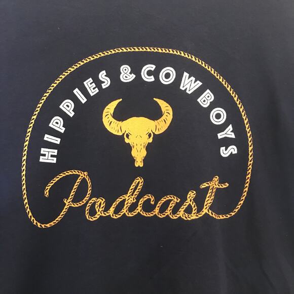 Bella+Canvas T-Shirt  Men’s L Short Sleeved Hippies & Cowboys Podcast - Picture 2 of 9